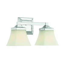 Park Harbor PHFVL1002PC Polished Chrome 2-Light 14"W Bathroom Vanity Light