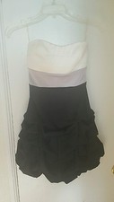 RUBY ROX Black/White/Silver Dance Party Dress SZ 3 JR strapless Wedding PROM