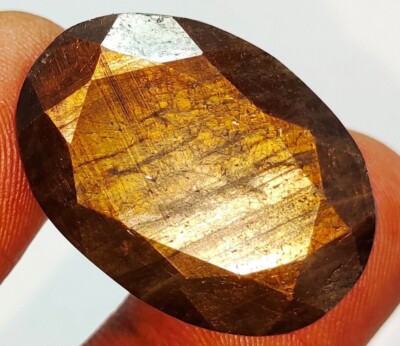 Natural African Gold Shine Sapphire Untreated Oval Cut Shape Loose Gemstone B11