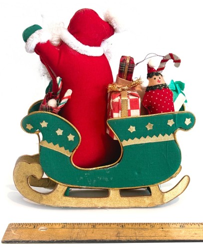 Vintage 7" Weihnachtsmann mit Schlitten Süßigkeiten Box Topper? (um 60er Jahre) - Bild 4 von 8