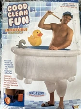 Good Clean Fun Adult Bath Tub Inflatable Costume Halloween Fancy Dress