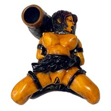 Bondage Girl Smoking Hand Pipe / Pipe / Smoke / Handcraft