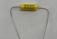 metalized film capacitor axial lead 0.022uf/400V, 223K400V
