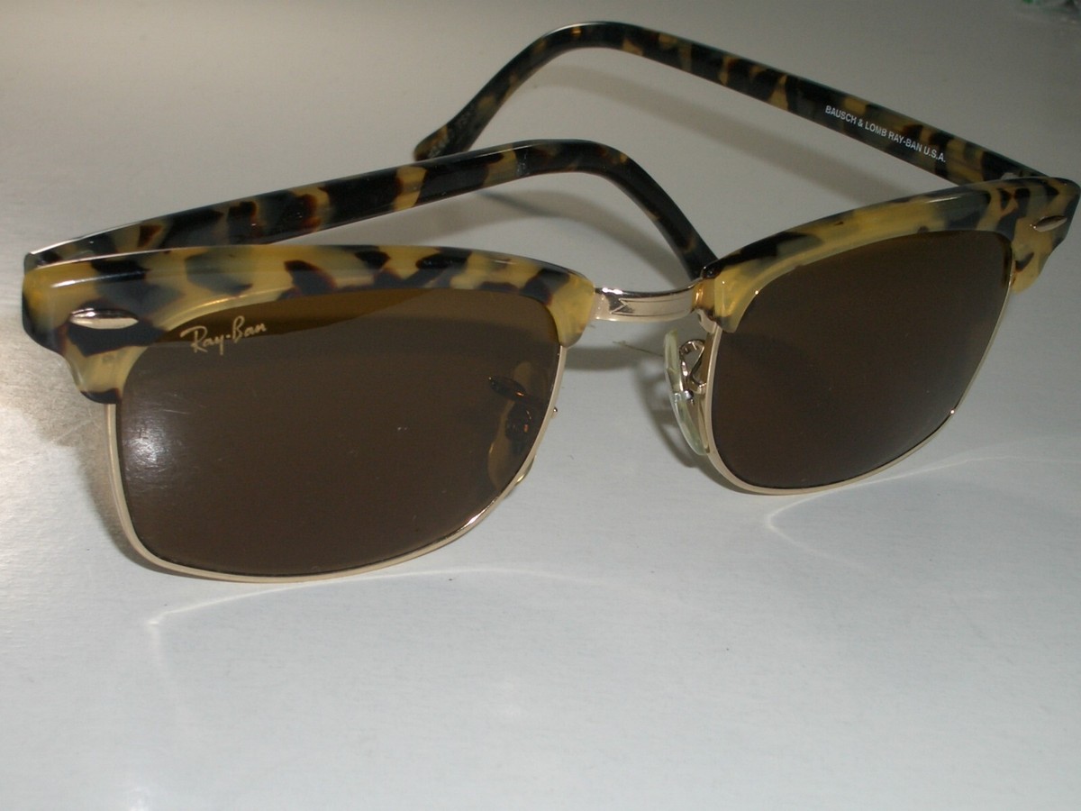 VINTAGE B&L RAY BAN W1483 B15 ANTIQUE TORTOISE RECTANGULAR