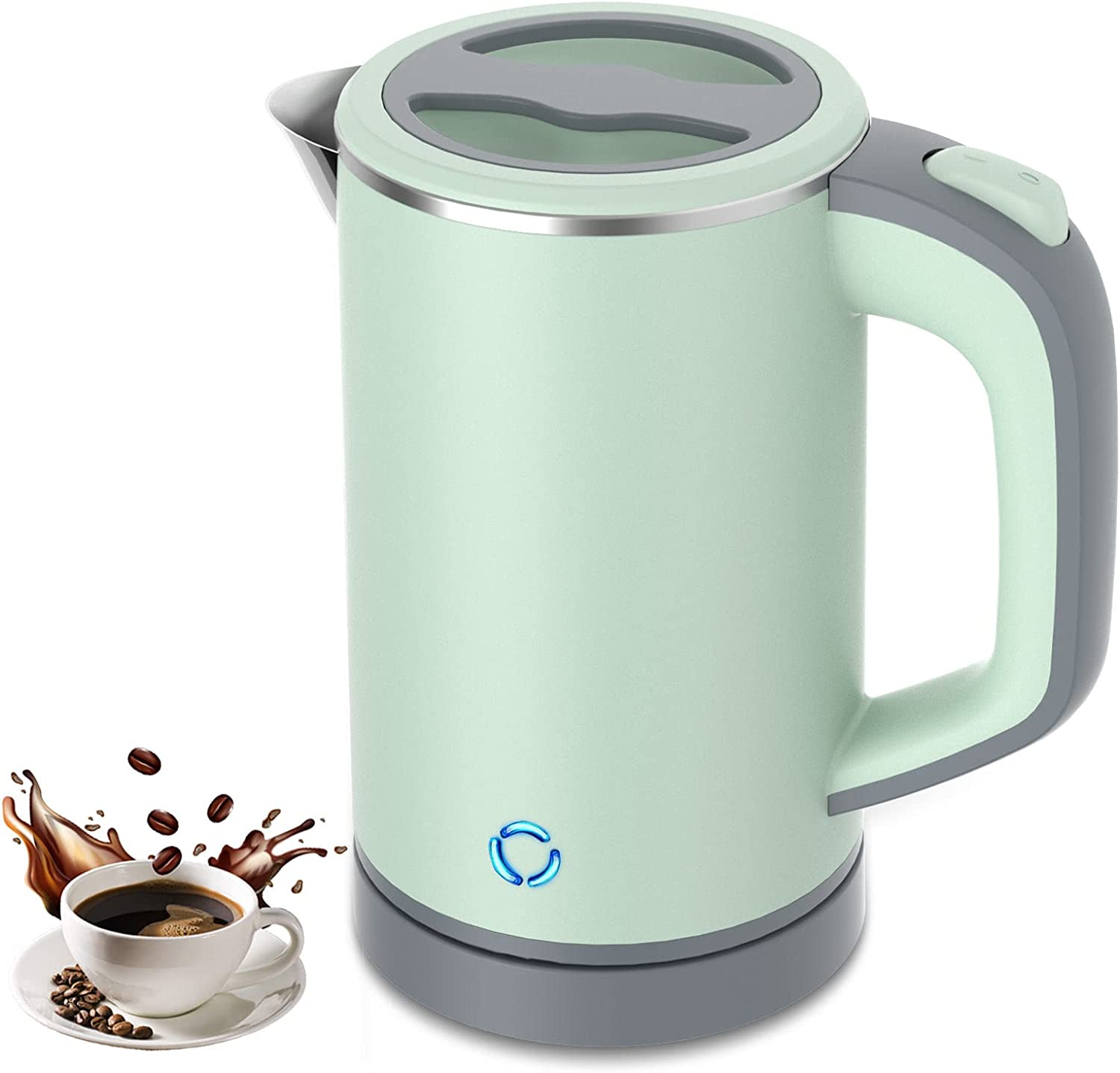 Small Electric Kettle Travel Mini Hot Water Boiler Heater Stainless Steel  0.8L | eBay