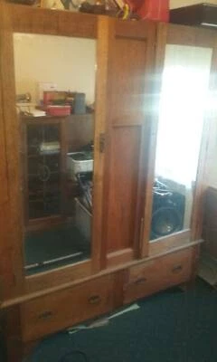 Antique Cedar Wardrobe Australian Circa 1930 Antiques