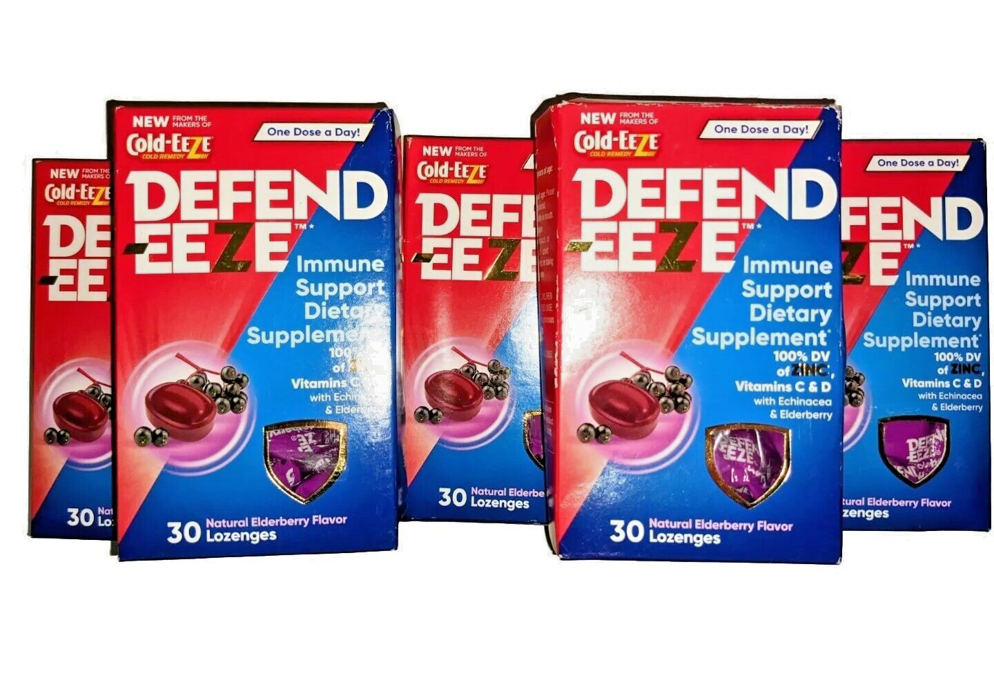 ColdEeze DefendEeze Immune Support Lozenges Elderberry Flavored (5