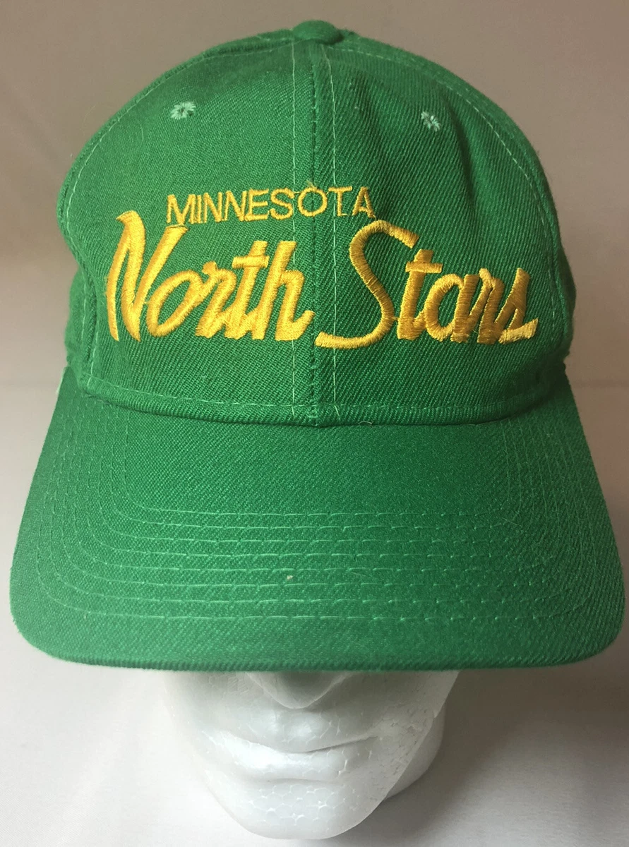 Mitchell & Ness Black Minnesota North Stars Vintage Paintbrush Snapback Hat