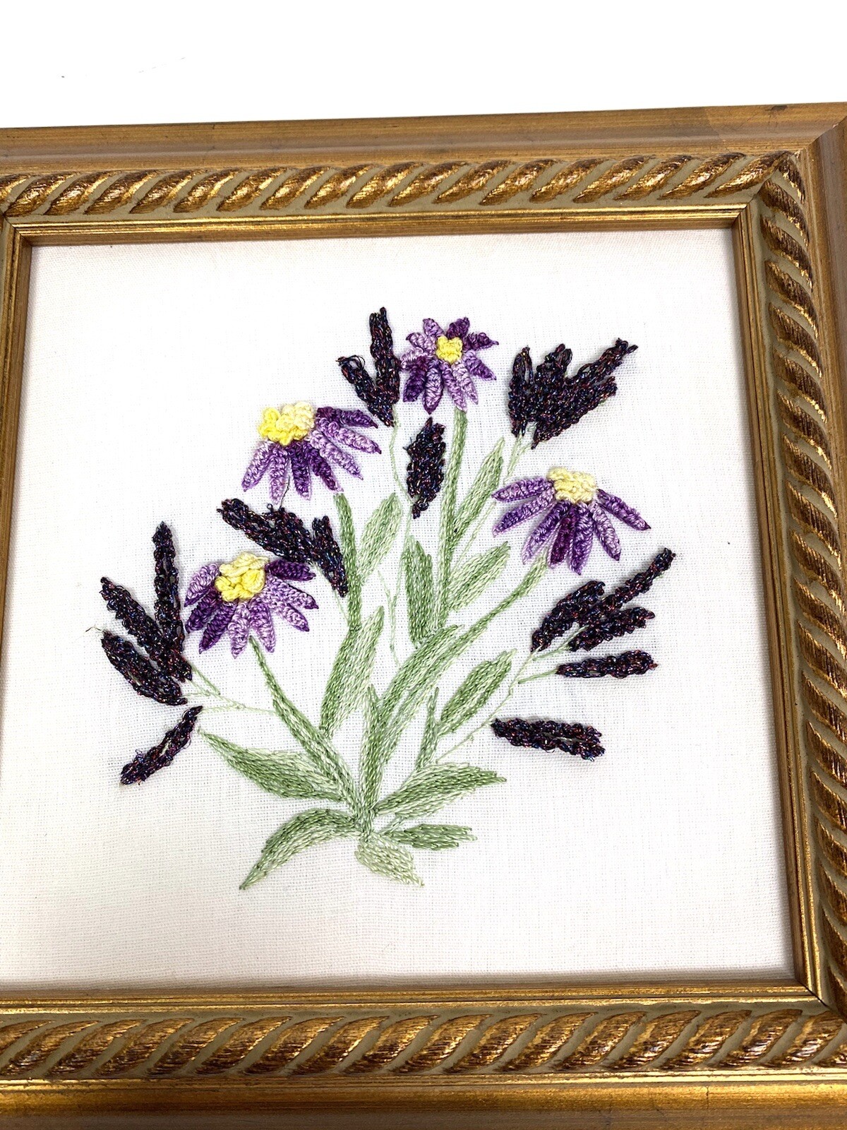 Vintage Needlepoint Framed Picture eBay