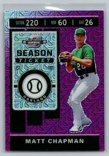 2020 Panini Chronicles #20 Matt Chapman Contenders Optic Holo purple mojo