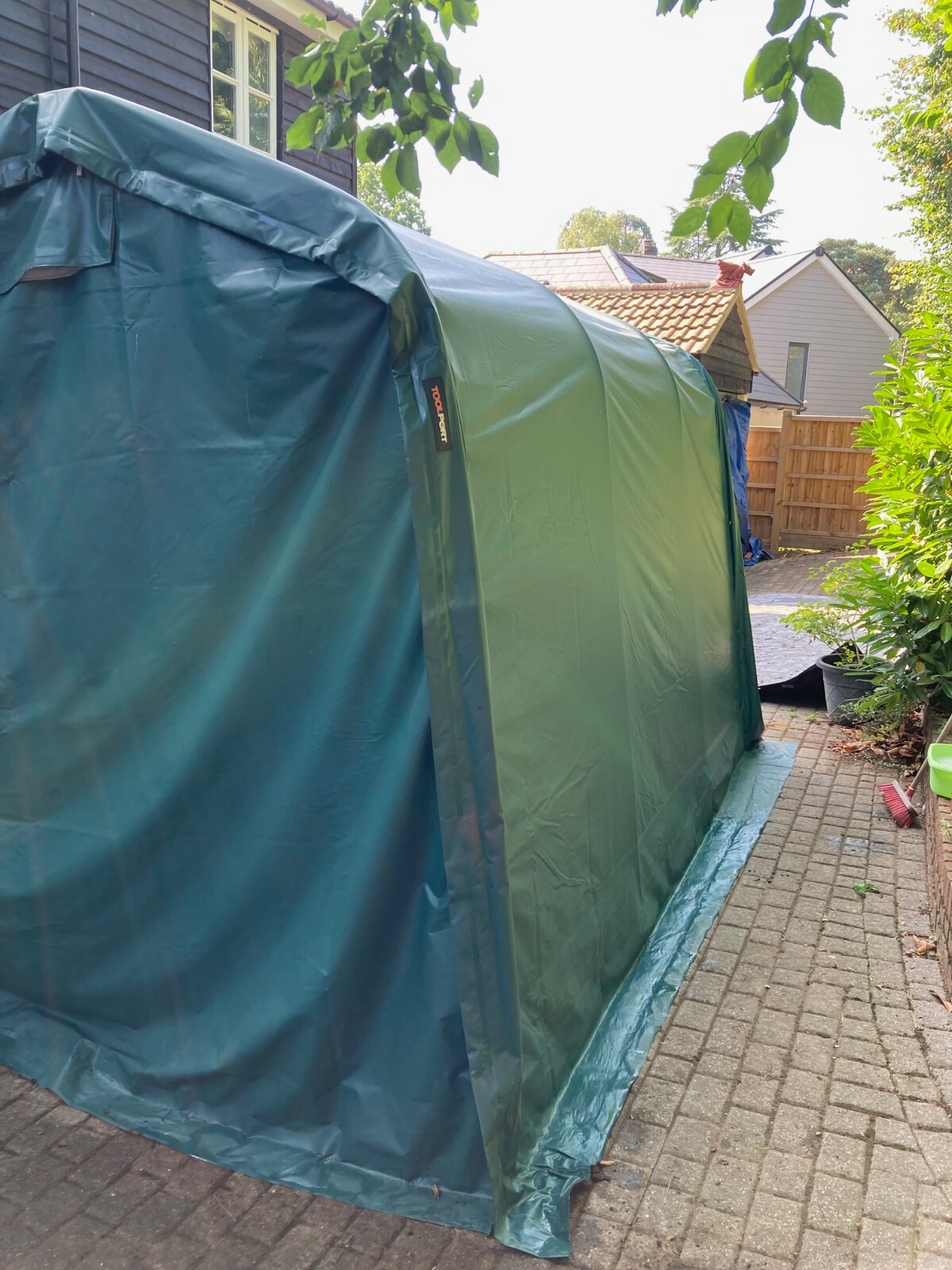 Toolport Carport Tent Garage PVC 550 2.4m x 3.6m Dark Green eBay