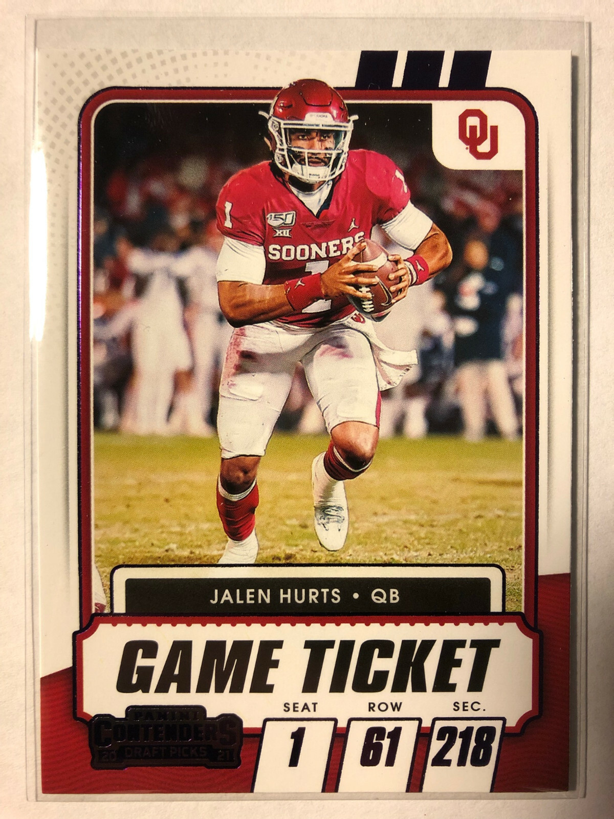 2021 Panini Contenders Draft Picks purple Jalen Hurts #26