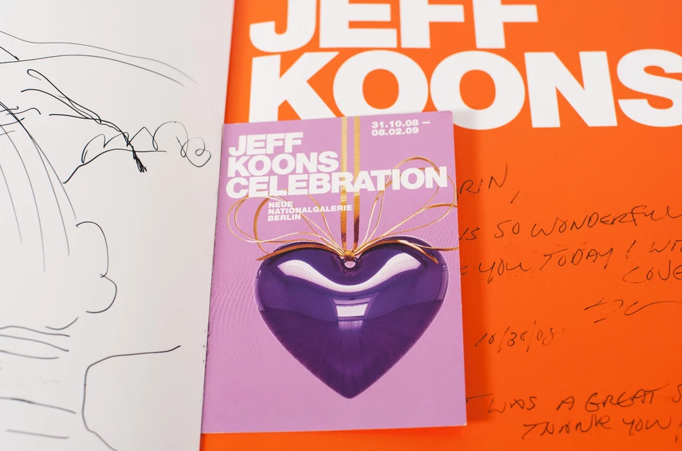 Jeff Koons, Originalausgabe mit ganzseitiger Zeichnung und Widmung, signiert - Bild 4 von 4