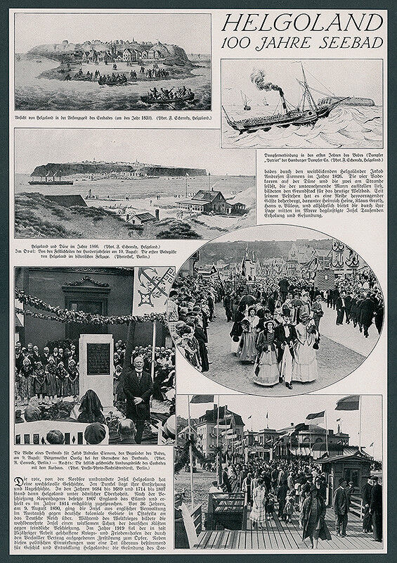 F. Schensky Helgoland Obchody 100-lecia nadmorskiego kurortu Morze Północne Siemens Quosig Steamer 1926
