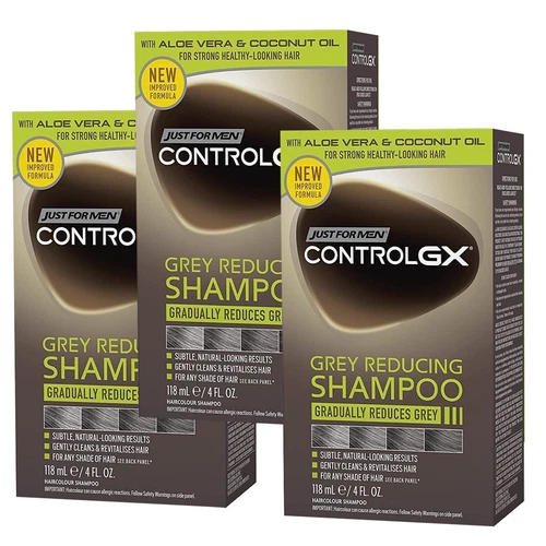 Just For Men Control GX Grey Reducing Shampoo For Grey Hair 118ml x3 - Picture 1 of 7
