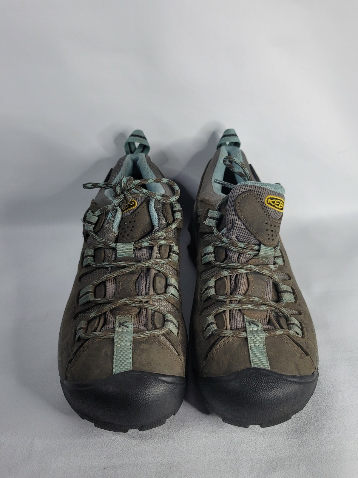 Scarpe da ginnastica Keen Dry in pelle verde scuro per escursionismo sentieri da donna taglia 6 5