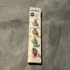 New Wilton 4 Pc Icing Tip Set - Round, Star, Leaf, Petal