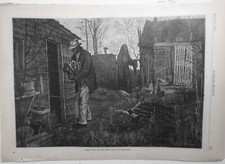 Making Snug For The Night, by s. G. McCutcheon - Harper's Weekly 1880 Original