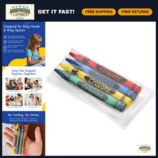 100 Bulk Crayons - 25 Individually Wrapped 4-Packs, Perfect for Kids' Art Projec