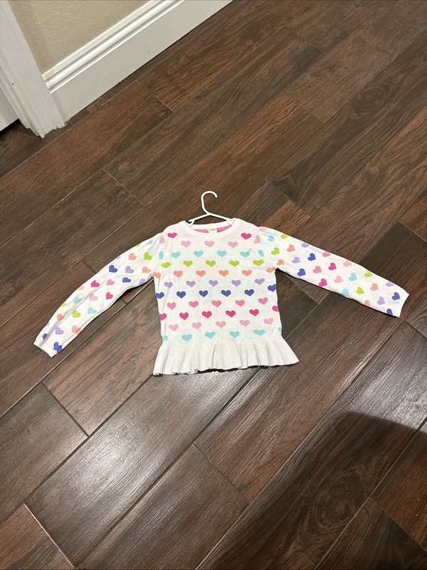Gymboree Girls Sweater Size 8 Multicolor Hearts