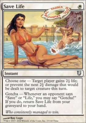 1x Save Life - Foil Light Play MTG Magic - Kid Icarus -
