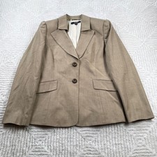 Alex Marie Blazer Women's 8 Beige Linen Blend Work Office Capsule Chic Business
