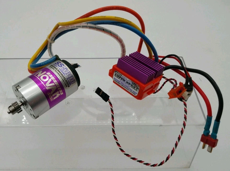 Novak SS Super Sport 225w Sensored Brushless ESC & 5800kv Motor RC Losi HPI AE - Image 1 of 4