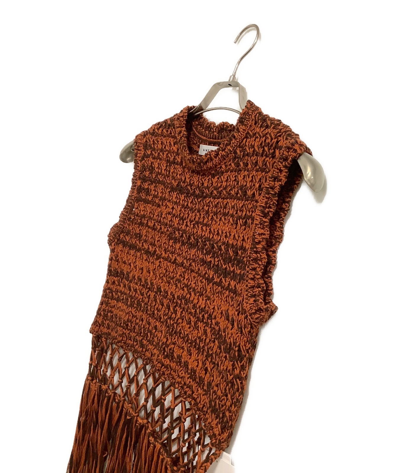 Ameri Sleeveless knit 24SS Free Brown Mint - image 3