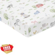 Sweet Jojo Designs Crib Sheets Farm Animals Cotton