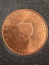 2001 Netherlands 5 Euro Cent Coin - Mint State Condition