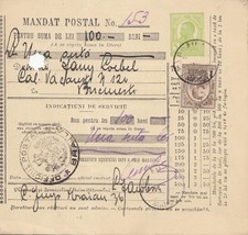 Romania: 1908: Mandate Postal Braila to Bucaresti