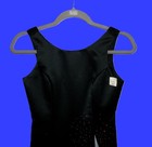 Girls Size 12 DRESS BLACK & WHITE LONG Maxi Formal Rhinestone Jessica McClintock — photo 5