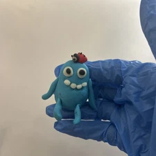 Seeds of Happiness~ 8 Sculptured Happy Faces~Smiley Clay Art~Whimsical