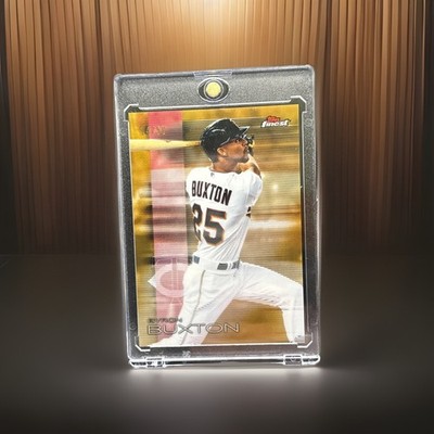 2016 Topps Finest - Byron Buxton #31 Gold Refractor /50 MN Twins Card Box E3