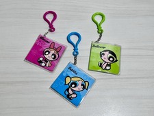 RARE Vintage THE POWERPUFF GIRLS Set of 3 MINI PHOTOBOOK KEYCHAIN