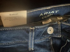 Ariat Women's Trouser Jeans Blue, Mid-Rise, Wide-Leg, 30" Length
