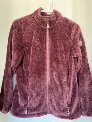 Gerry Maroon Soft Zip up Fleece Sz S