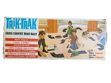 Trik-Trak Cross Country Rally working Red Car 9 track pieces VGC RARE VINTAGE