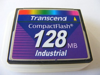 128MB Compact Flash Card Industrial ( 128 MB CF Karte ) TRANSCEND gebraucht