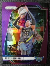 2024 Panini Prizm WNBA ARIKE OGUNBOWALE Purple Prizm #/149 Dallas Wings #28