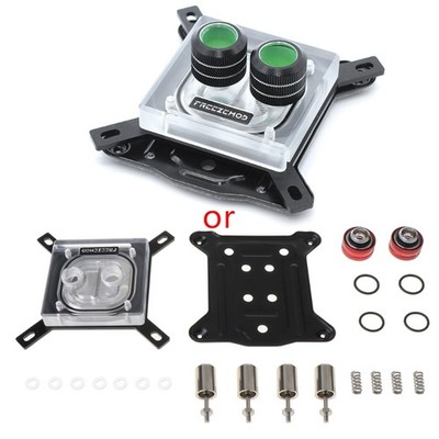 Computer G1/4 Thread Waterblock Acrylic+Copper Water Cooling CPU Cooler Radiator