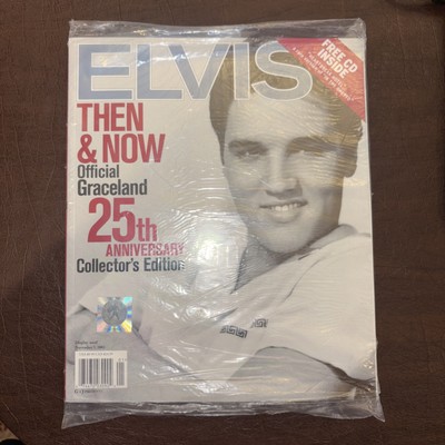 Elvis Then and Now Graceland 25th Anniversary Magazine w/ CD. Sealed