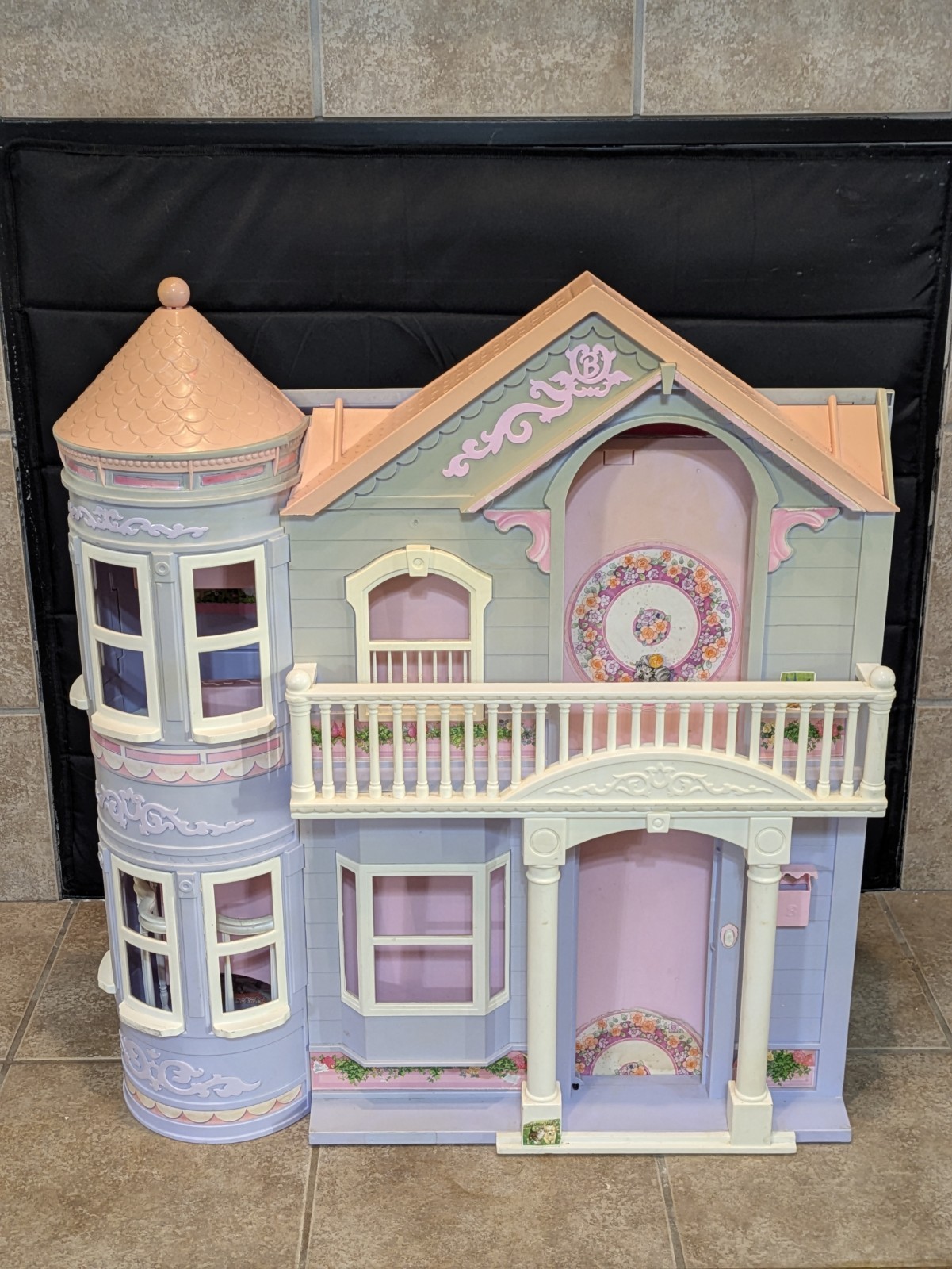 Vintage Mattel Barbie Doll Dream House Folding Victorian Mansion 2000 Dollhouse