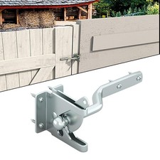 Carbon Steel Fence Lock Gate Latch Door Latch for Backyard Farm Silver