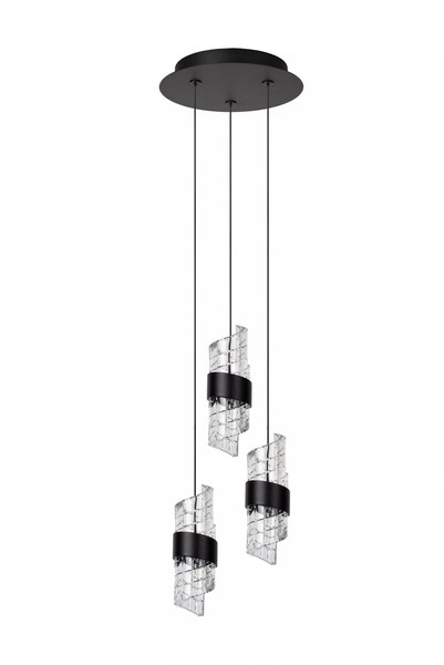 Led HäNgelampe Schwarz Wohnzimmer B:25 Cm 2700 K Pendelleuchte Esszimmer-image