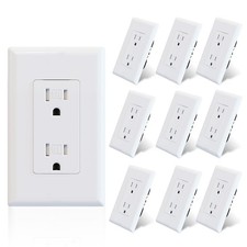 Decorator Wall Receptacle Outlet Tamper Resistant 15A 125V Standard Electrica...