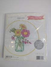 Dimensions Counted Cross Stitch Kit Flower Mason Jar 6" Sealed
