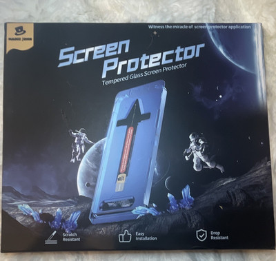 Magic John Clear Tempered Glass Screen Protector - Scratch/Drop Resistant, Easy