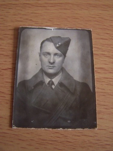 WW2 Military Soldier Portrait Photo Booth Vintage Basil Henry Hallidouble
