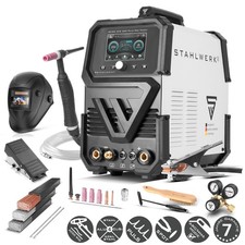 STAHLWERK Schweißgerät AC/DC WIG 200 Puls Pro Touch – ARC/MMA-fähig Job-Speicher